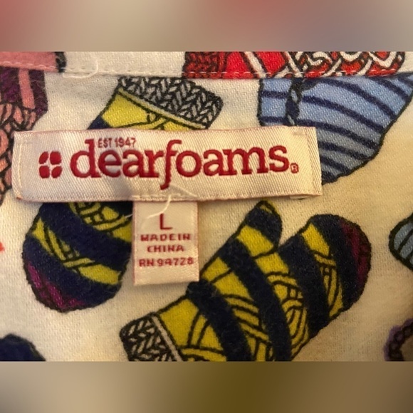 3 for $15 💜 Dearfoams Vanilla Snow Day Pajama Top - Picture 5 of 9